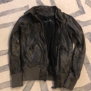 Giorgio Brato grey leather jacket